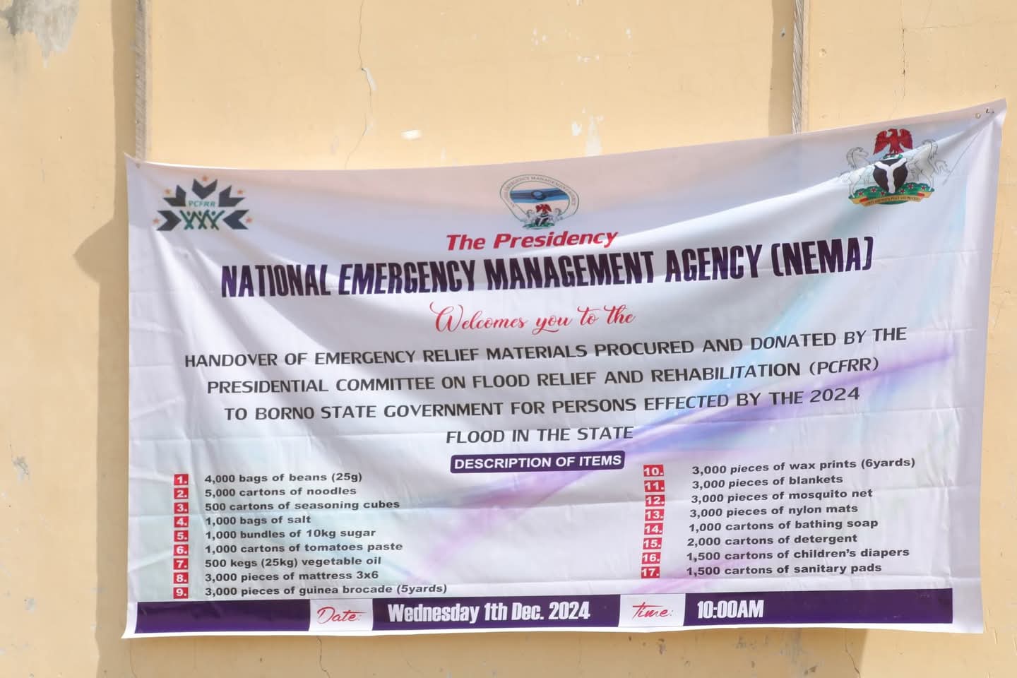 Borno Govt receives N1 billion relief materials from FG Borno Govt receives N1 billion relief materials from FG