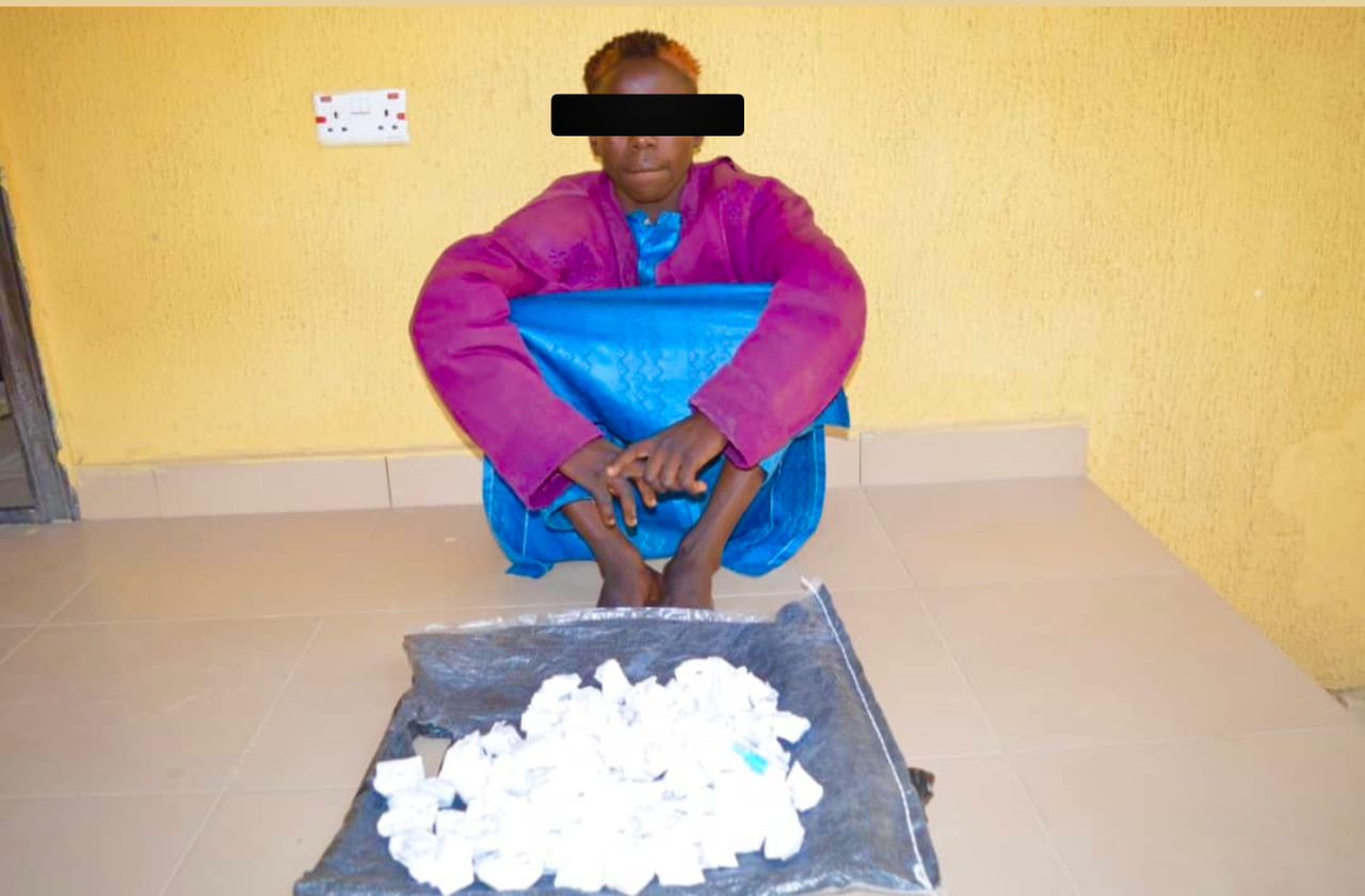Police arrest 22-year-old suspect with 116 wraps of Indian hemp in Maiduguri Police arrest 22-year-old suspect with 116 wraps of Indian hemp in Maiduguri