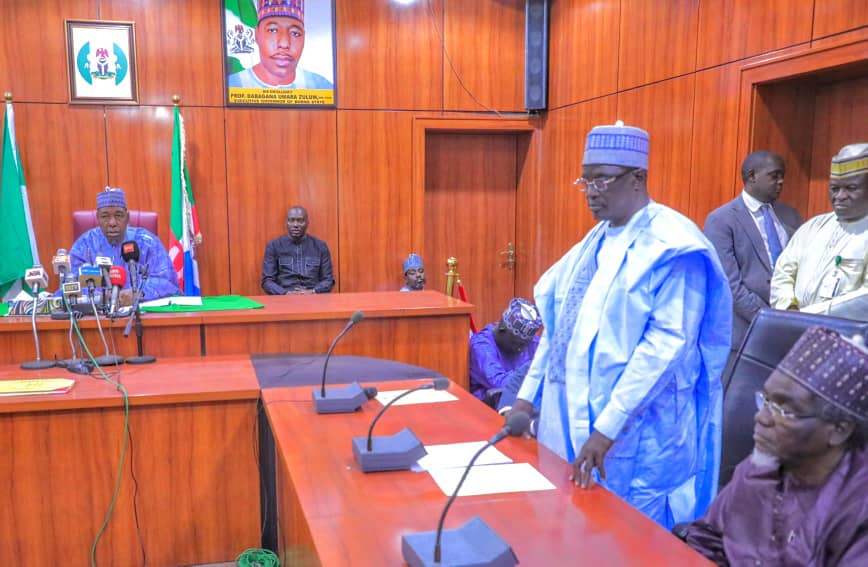 Dr. Ghuluze takes oath as Borno's new HoS Dr. Ghuluze takes oath as Borno's new HoS